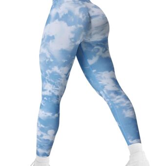 YEOREO Workout Leggings for Women Jada Leggings Scrunch Butt Lifting Leggings Seamless Screen Print Gym Yoga Pants