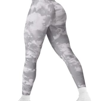YEOREO Workout Leggings for Women Jada Leggings Scrunch Butt Lifting Leggings Seamless Screen Print Gym Yoga Pants