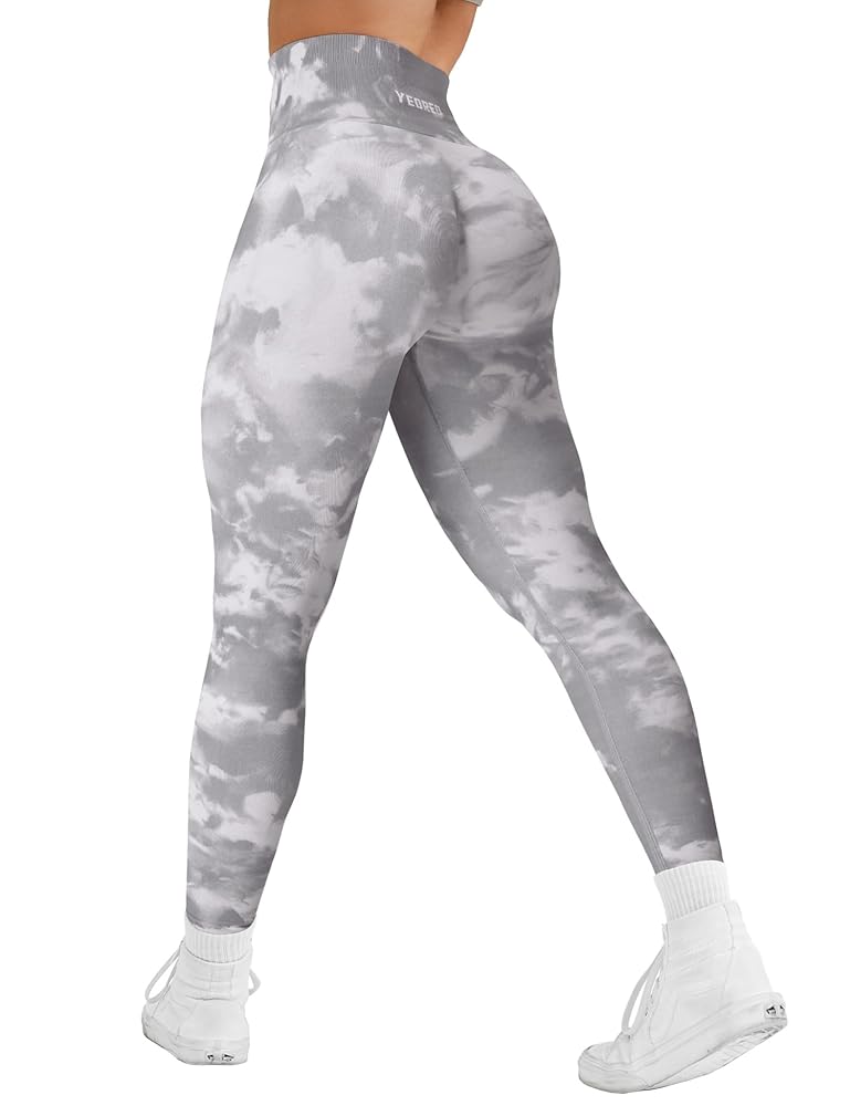 YEOREO Workout Leggings for Women Jada Leggings Scrunch Butt Lifting Leggings Seamless Screen Print Gym Yoga Pants