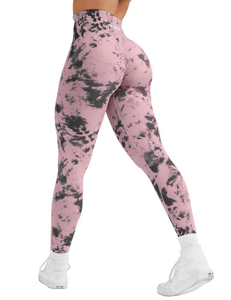 YEOREO Workout Leggings for Women Jada Leggings Scrunch Butt Lifting Leggings Seamless Screen Print Gym Yoga Pants