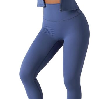 Yknktstc Womens Two Piece Tracksuit Set Long Sleeve Zipper Jacket with Athletic High Waist Leggings Workout Set