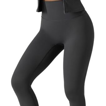 Yknktstc Womens Two Piece Tracksuit Set Long Sleeve Zipper Jacket with Athletic High Waist Leggings Workout Set