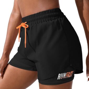 YOAKUKA Women's 2 in 1 Workout Shorts Gym Workout Yoga Running Biker Tennis Skirts Clothes Summer