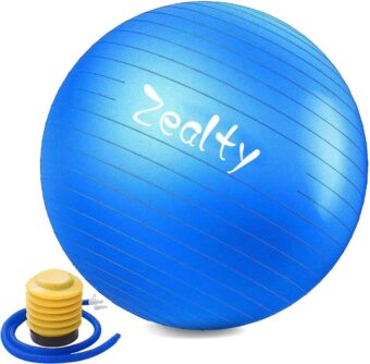 Yoga Ball Exercise Ball - Anti-Slip and Anti-Burst Workout Ball, Birthing Ball Fitness Ball with Quick Pump, Balance Ball Chair for Stability, Pregnancy and Physical Therapy
