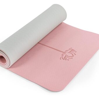Yoga Mat Non Slip, Pilates Fitness Mats, Eco Friendly, Anti-Tear 1/4" Thick Yoga Mats for Women, Exercise Mats for Home Workout with Carrying Sling and Storage Bag