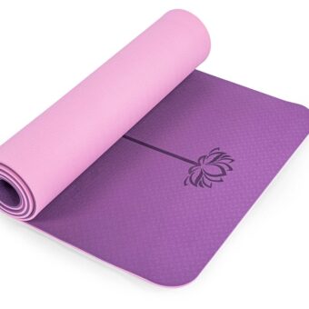 Yoga Mat Non Slip, Pilates Fitness Mats, Eco Friendly, Anti-Tear 1/4" Thick Yoga Mats for Women, Exercise Mats for Home Workout with Carrying Sling and Storage Bag