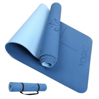 Yoga mats for home workout. Non slip yoga mat with strap. Thick yoga mats for Women and Men. Pilates mat ideal for Fitness and gym. Exercise mat thick. Yoga mat thick. Workout...