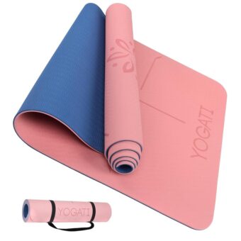 Yoga mats for home workout. Non slip yoga mat with strap. Thick yoga mats for Women and Men. Pilates mat ideal for Fitness and gym. Exercise mat thick. Yoga mat thick. Workout...