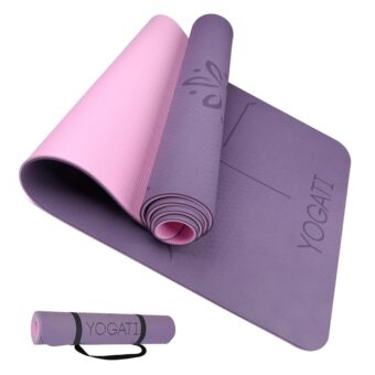 Yoga mats for home workout. Non slip yoga mat with strap. Thick yoga mats for Women and Men. Pilates mat ideal for Fitness and gym. Exercise mat thick. Yoga mat thick. Workout...